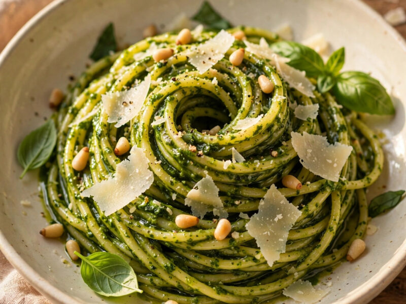 Basil Pesto Spaghetti