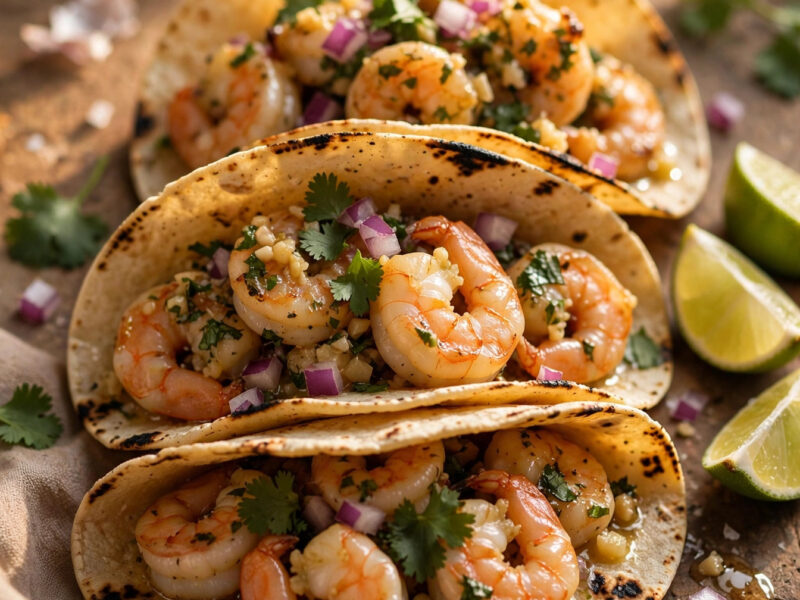 Garlic Butter Shrimp Tacos